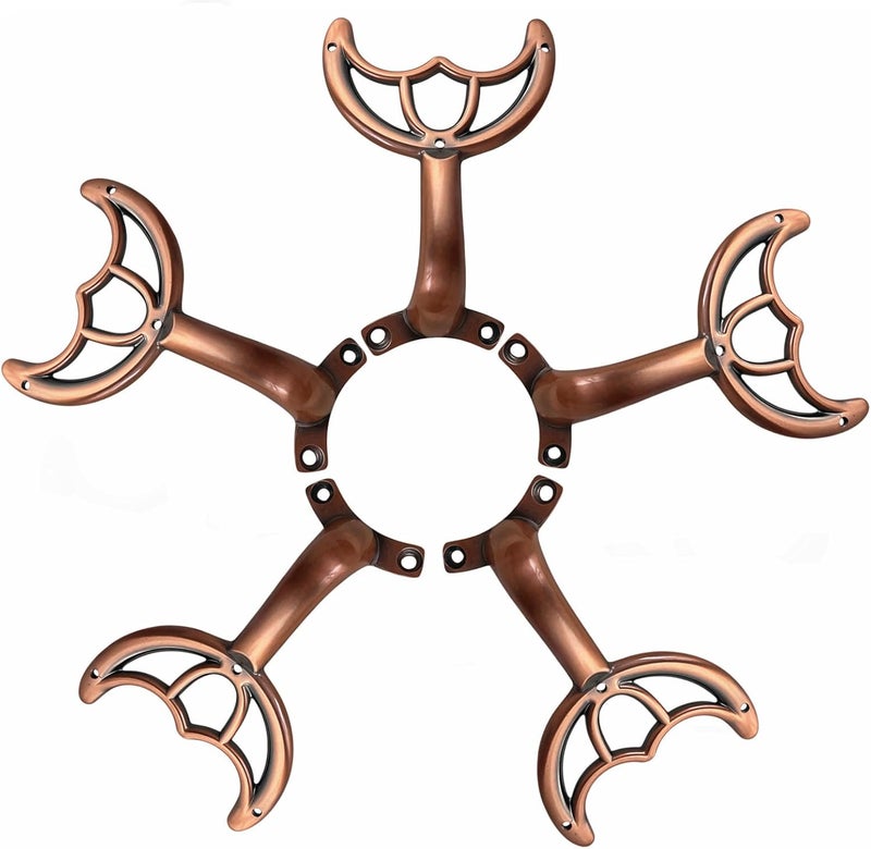 GHYTRIGEN 5 Pcs 52’’Ceiling Fan Blades Arms Replacement,Ceiling Fan Blades Arms Replacement Parts Mounting Bracket Kit for Replacing The Worn Fan Blades,Keep The Balance and Good Performance (Copper) - Image 1